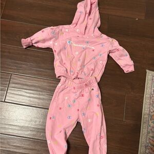 Champion Pink Hooded Baby Tracksuit 18mos